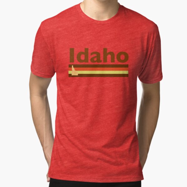 Idaho Vintage Pattern - Retro Idaho State Tri-blend T-Shirt