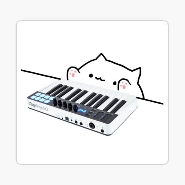 piano cat Sticker