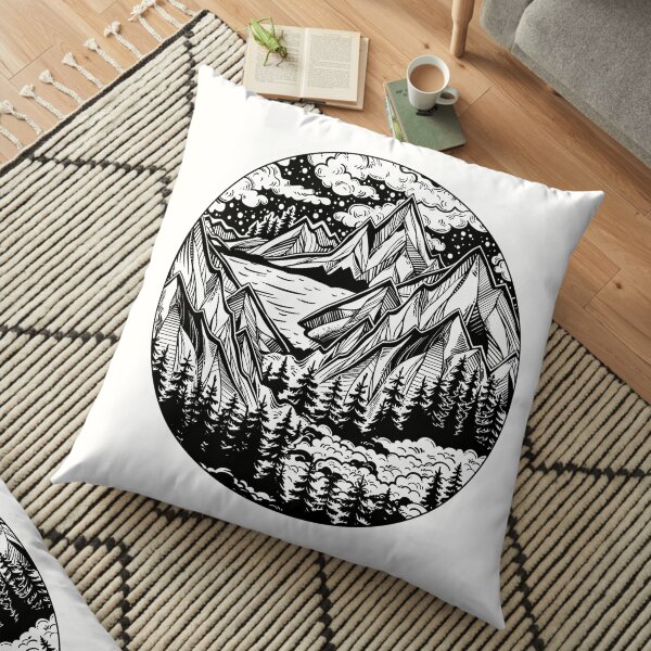 Vintage outdoors nature. Floor Pillow