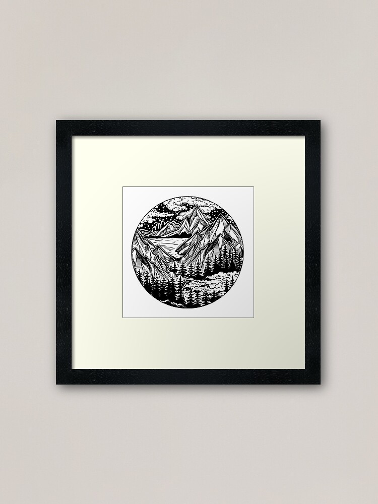 Alternate view of Vintage outdoors nature. Framed Art Print