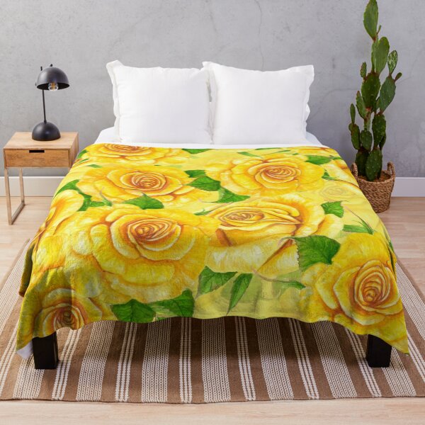 Item preview, Yellow watercolor roses pattern designed and sold by Katerina Mitkova Kirilova.