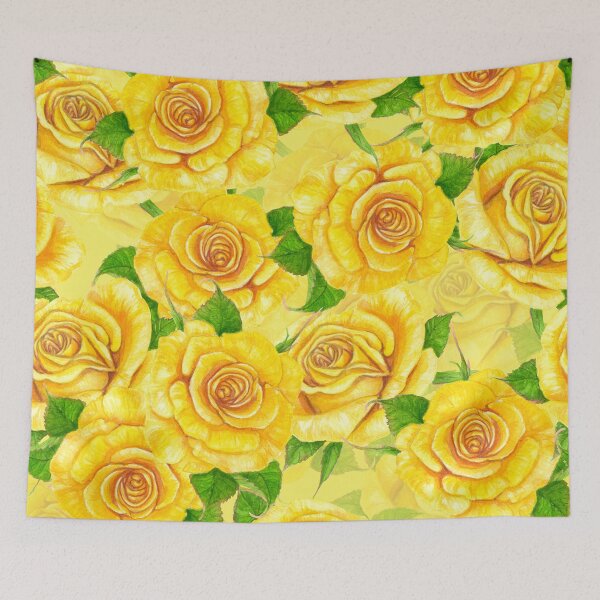 Item preview, Yellow watercolor roses pattern designed and sold by Katerina Mitkova Kirilova.