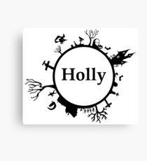 Halloween name Holly Canvas Print