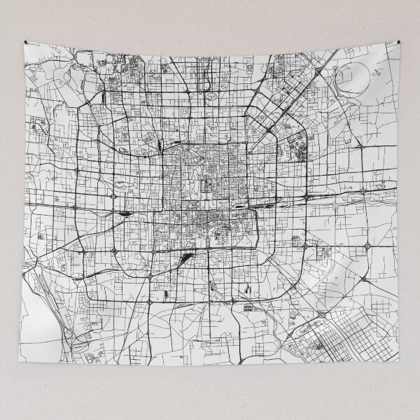 Item preview, Beijing White Map designed and sold by multiplicitymap.