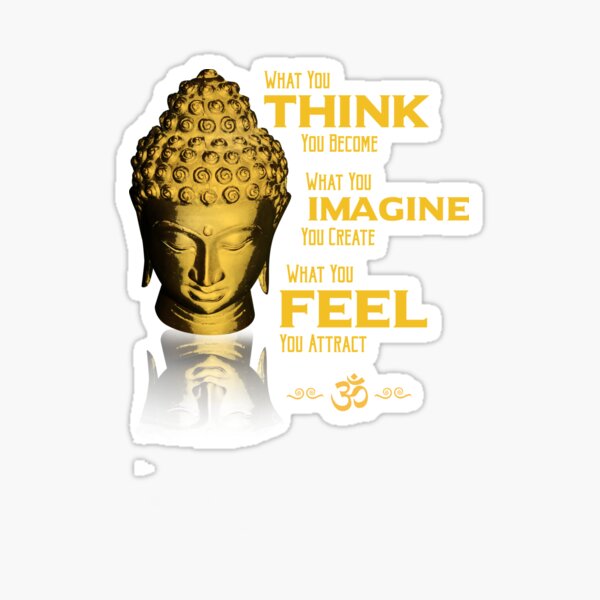 Stickers muraux Bouddha Zen Citation What You Think You Become