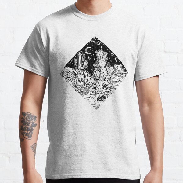 libertad de viaje y naturaleza. Paisaje de la pradera. Espíritu salvaje del oeste. Magia y tatuaje. Camiseta clásica