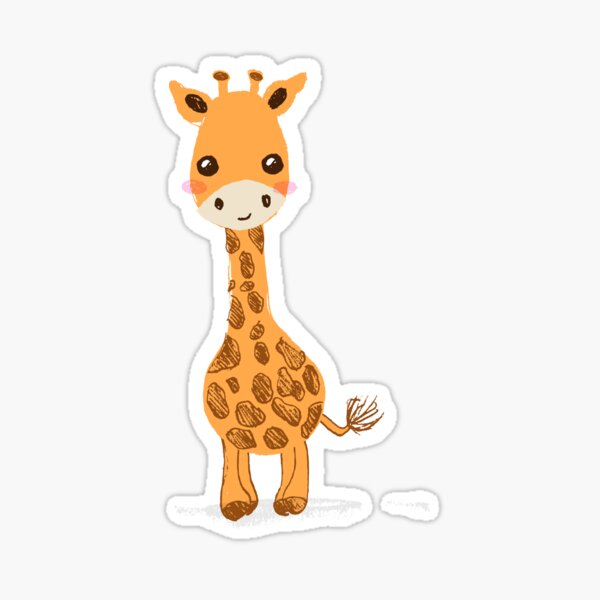 Artikel-Vorschau von Hand gezeichnete nette Giraffe, designt und verkauft von purplesparrow.