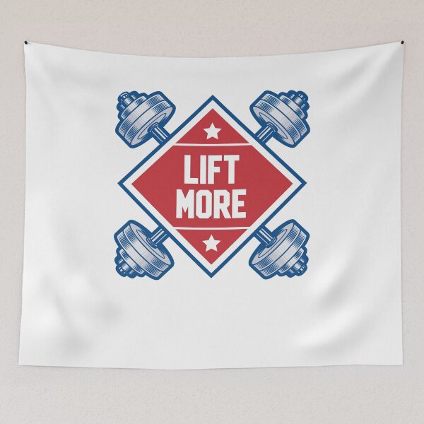 Item preview, "Lift More" Workout Gym Strength Weightlifting Design designed and sold by festivalshirt.