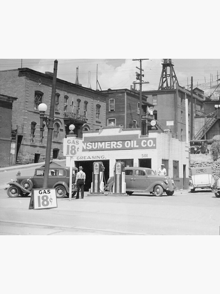 "Gas Station in Montana, 1939. Vintage Photo" Poster by historyphoto