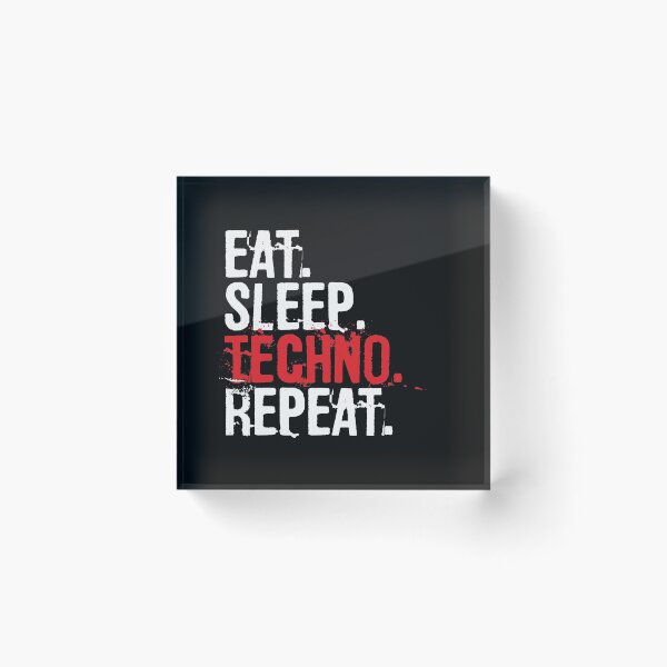 Item preview, Eat Sleep Techno Repeat Music Lover Gift Funny Quote  designed and sold by alenaz.