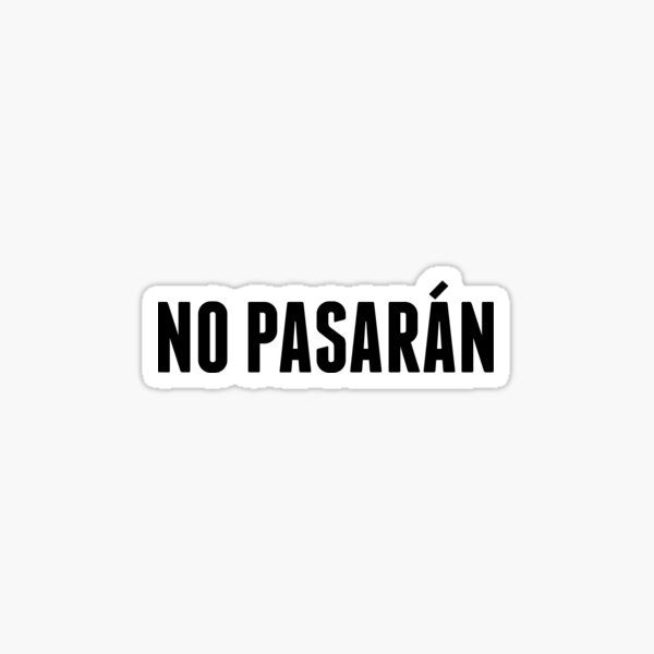 No Pasaran Stickers | Redbubble