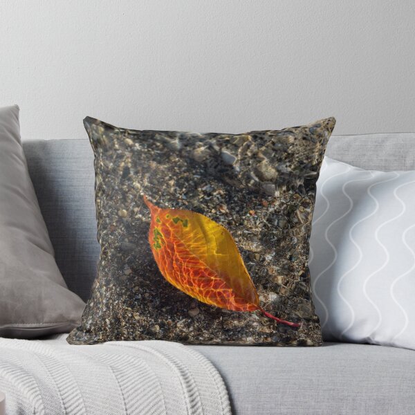 Item preview, Submerged Beauty - Sunny Ripples on a Vibrant Multicolour Cherry Leaf designed and sold by Georgia Mizuleva.