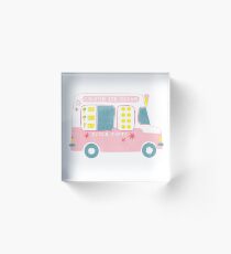 Ice Cream Van Acrylic Block