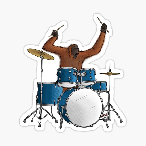 Item preview, Orangutan drummer designed and sold by CJFenney.
