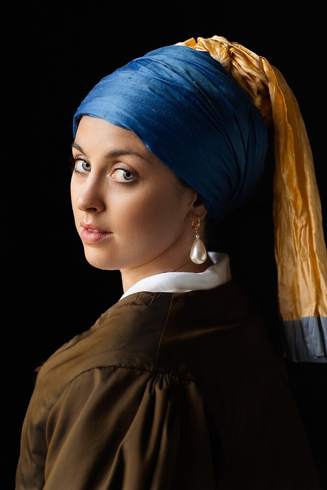 "Girl With a Pearl Earring" by crowseyemerch Redbubble