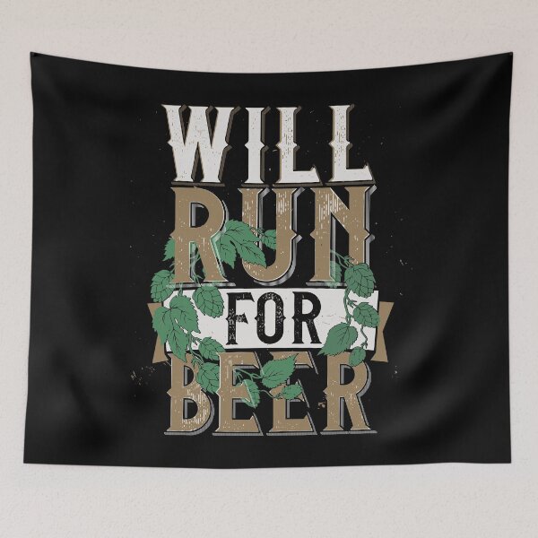 Item preview, Will Run For Beer Distressed Beer Running Gift designed and sold by kolbasound.