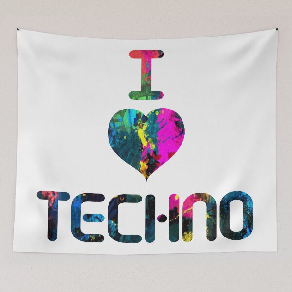 Artikelvorschau, Ich liebe Techno entworfen und verkauft von estademoda.
