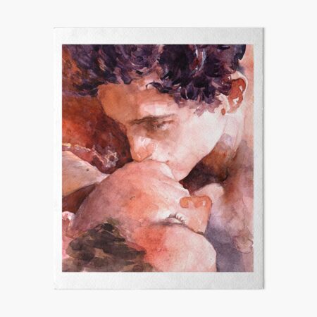 Two halves of one peach Art Board Print