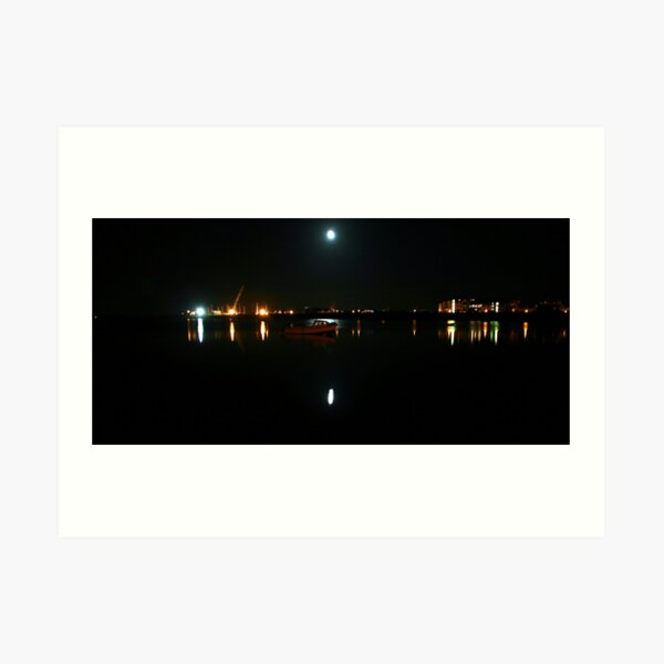 Moonlight at the Estuary Art Print