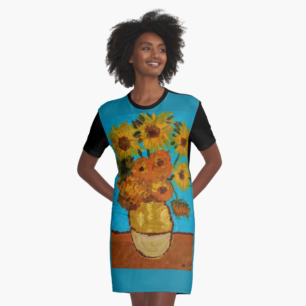 Sunflowers Graphic T-Shirt Dress