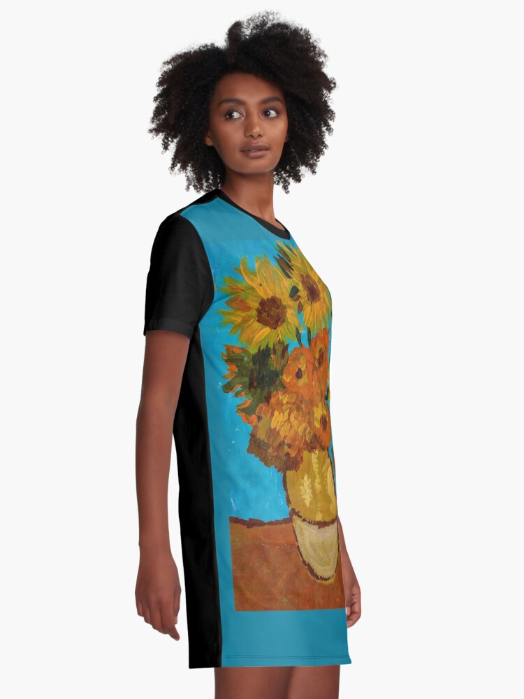 Alternate view of Sunflowers Graphic T-Shirt Dress