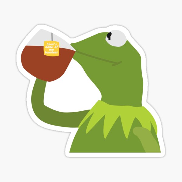 Kermit Sippin Tea Sticker