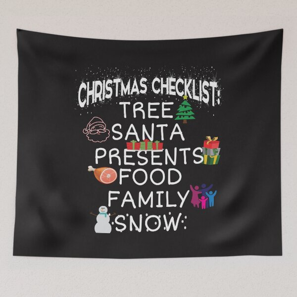 Item preview, Christmas Checklist, Tree, Santa, Presents, Food .. designed and sold by tarek25.