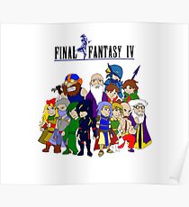 Final Fantasy 4 Characters Poster