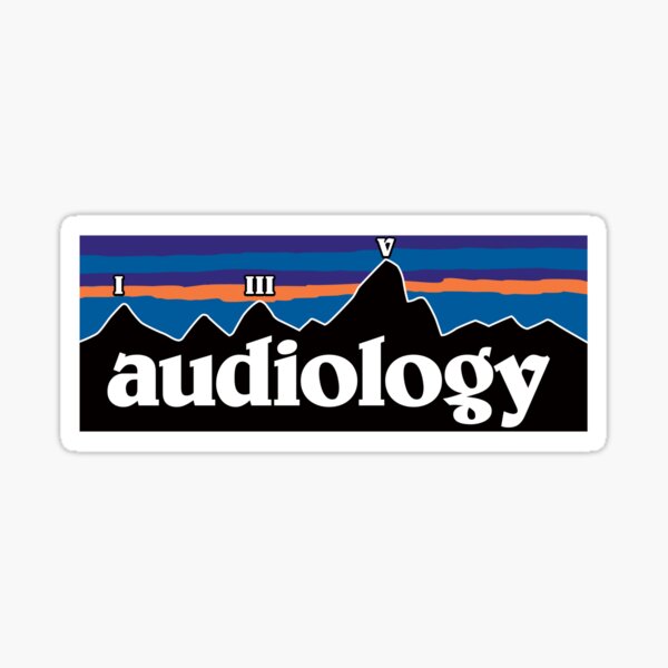 Audiology Mountains Sticker