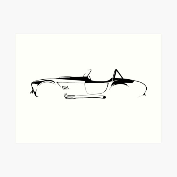 Silhouette Shelby Cobra Art Print