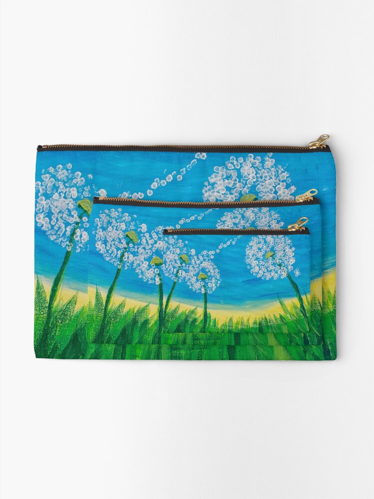 Alternate view of Dandelions Zipper Pouch