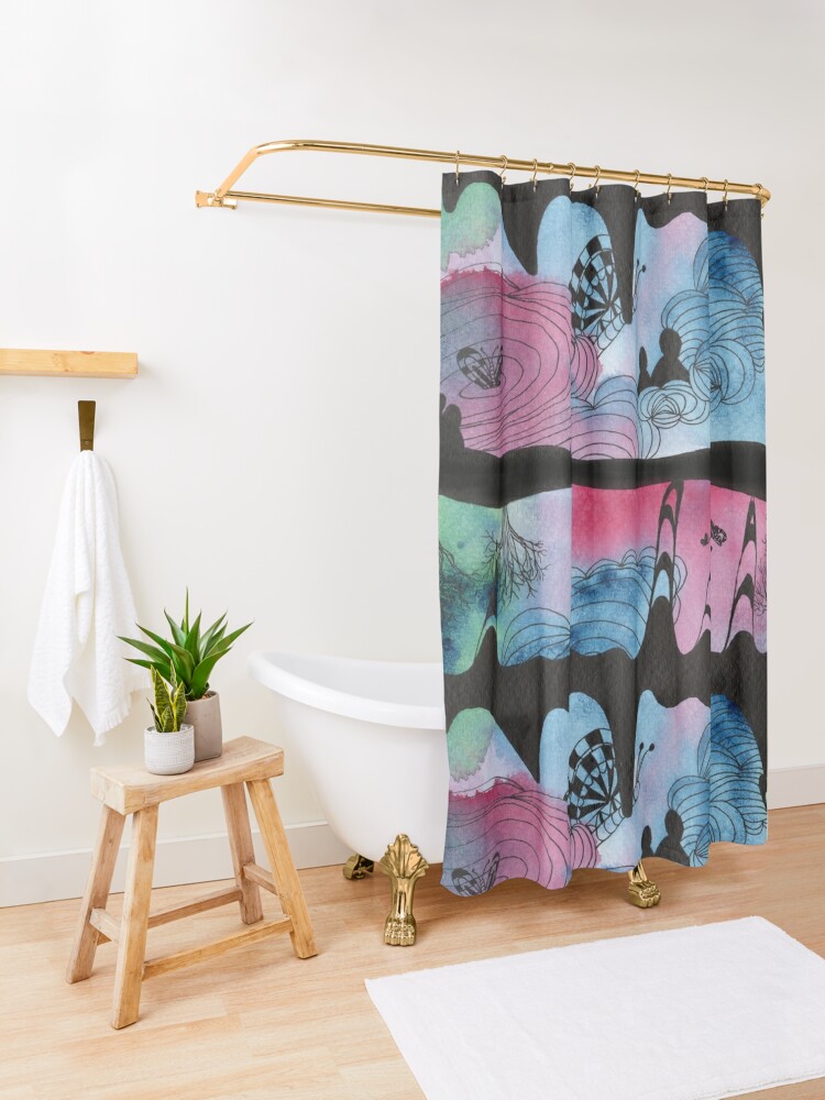 Alternate view of Roots & wings Shower Curtain