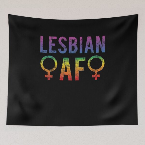 Item preview, LGBT Gay Pride Lesbian Lesbian AF grunge designed and sold by haselshirt.