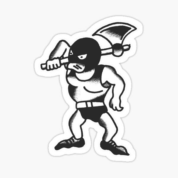 Item preview, Traditional Executioner Tattoo Design designed and sold by FOREVER TRUE TATTOO.