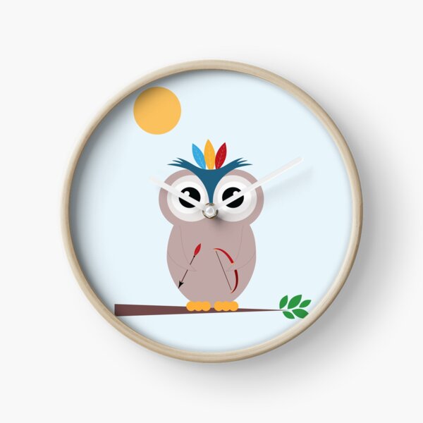 Be brave with owl Clock