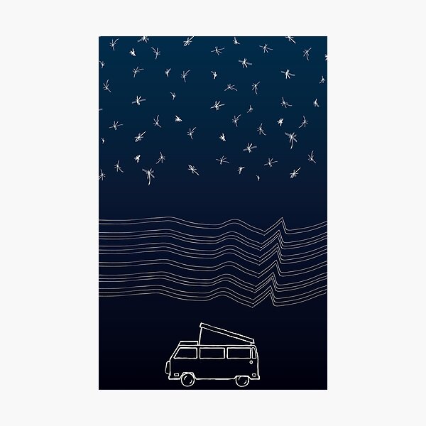 Camping at Midnight Photographic Print
