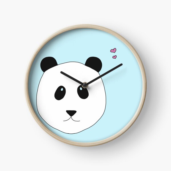 Panda Love in blau Uhr