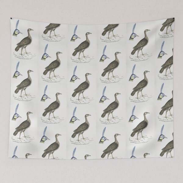 Item preview, Peahen illustration designed and sold by Vintage Designs +.