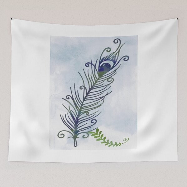 Item preview, Watercolor Peacock Feather designed and sold by GrimalkinStudio.
