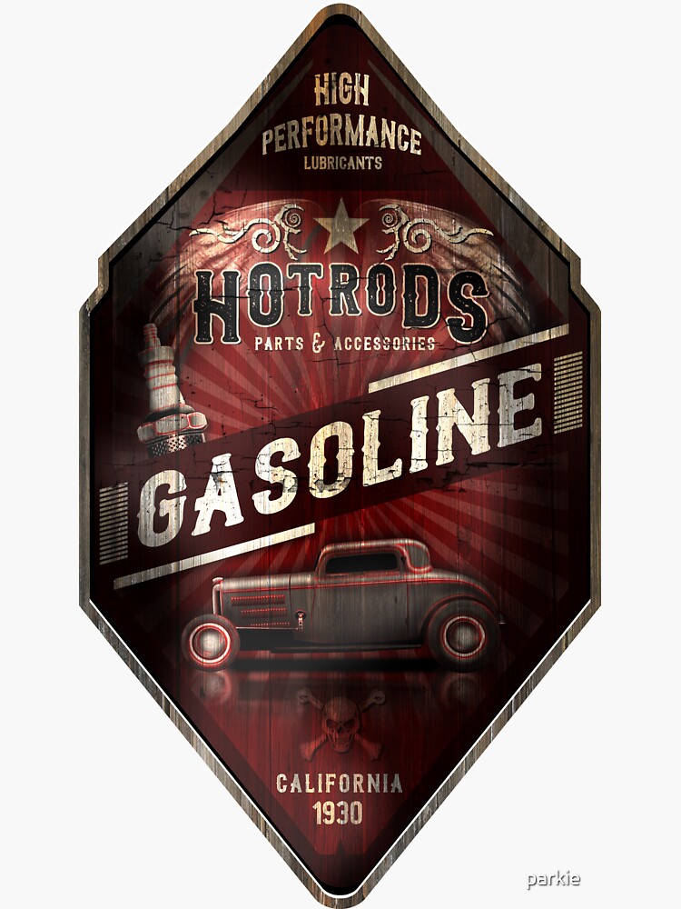 "Hot Rod Gasoline" Sticker for Sale by parkie Redbubble