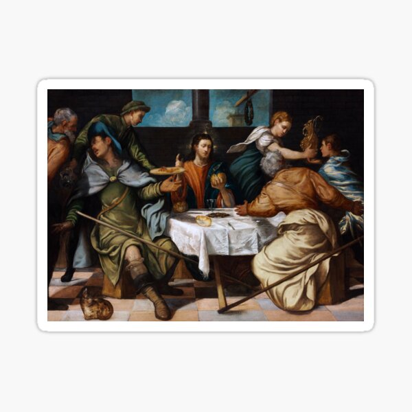 The Supper at Emmaus by Tintoretto Sticker