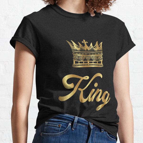 Golden Crown Gold Crowns Lifestyle King Queen Gift Classic T-Shirt