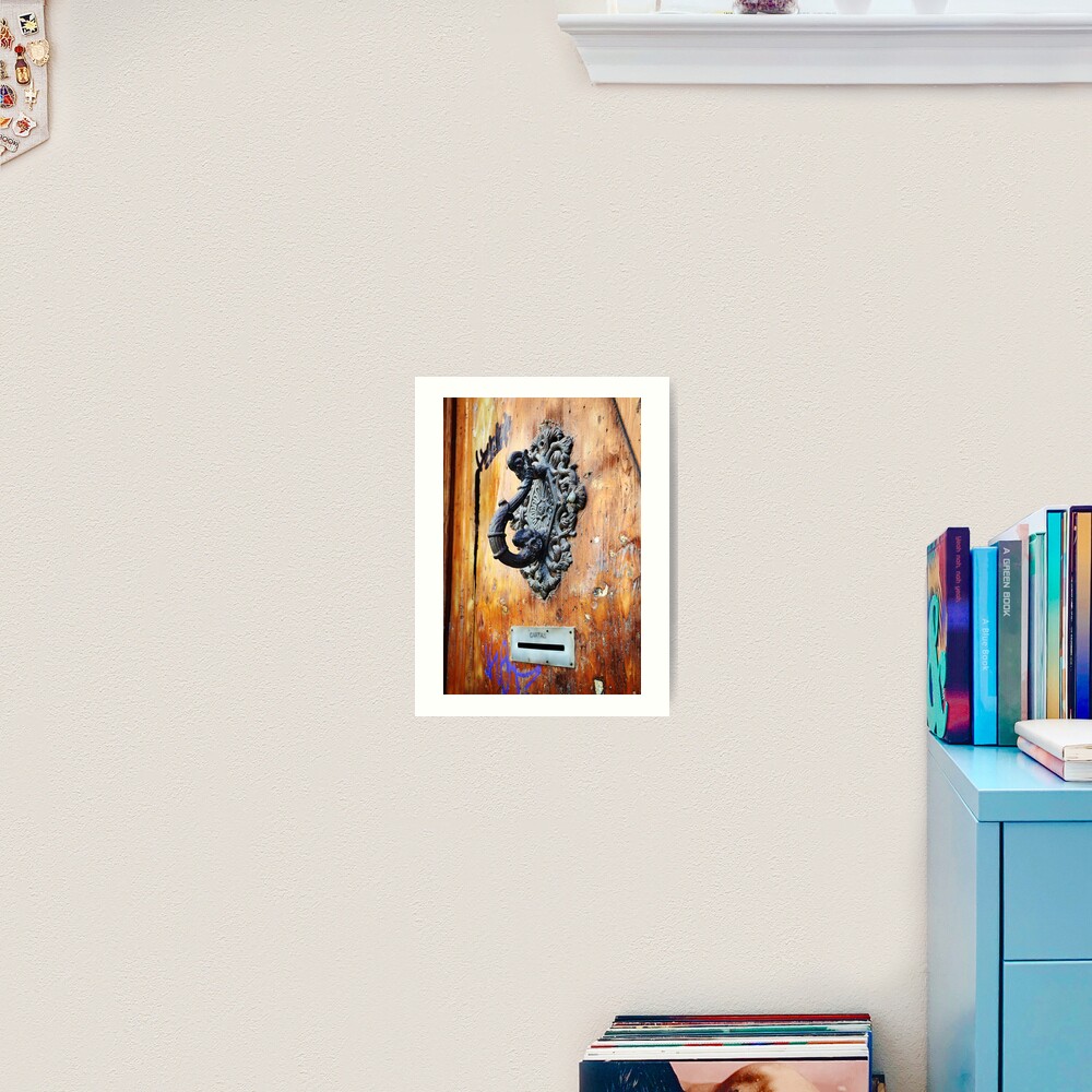 Door Knocker at Barri Gotic Art Print