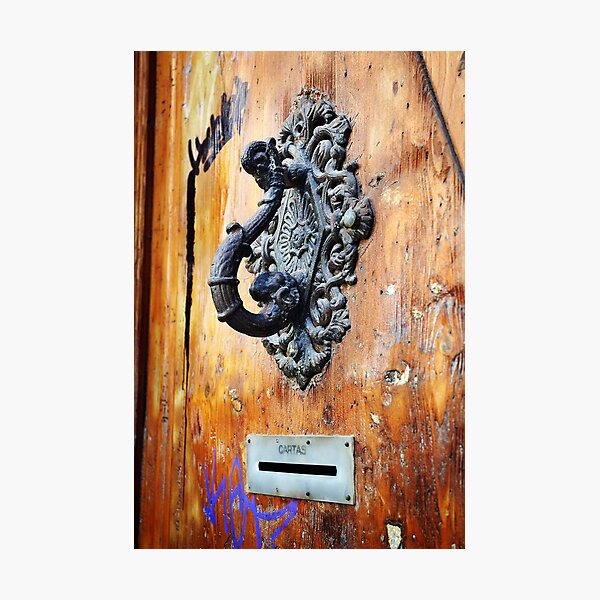 Door Knocker at Barri Gotic Photographic Print