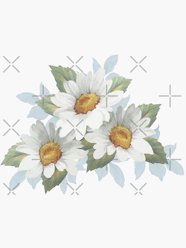 White Daisy Sticker