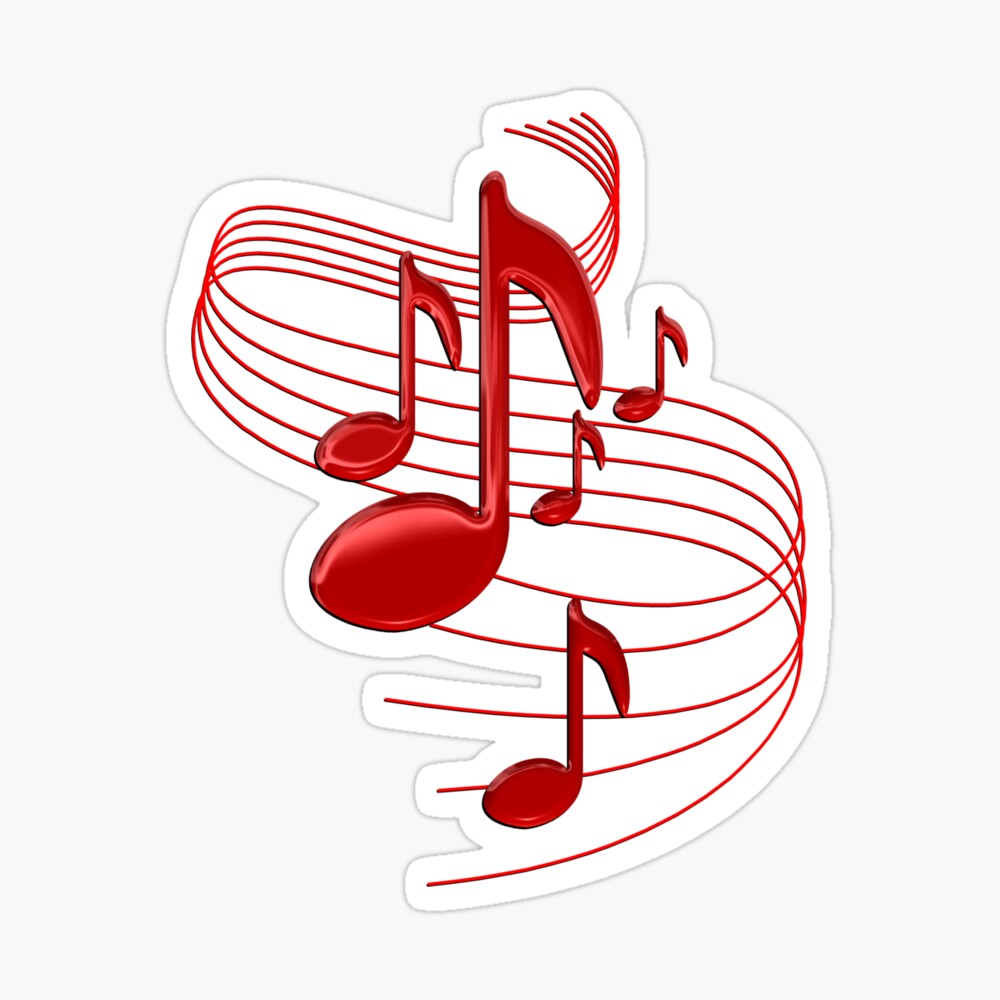 Red Music Notes