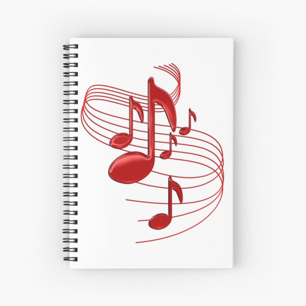 Item preview, Red Flowing Music Notes designed and sold by CoolDoodles.