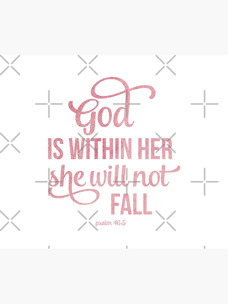 Christian Quote Watercolor - God is within her by ChristianStore