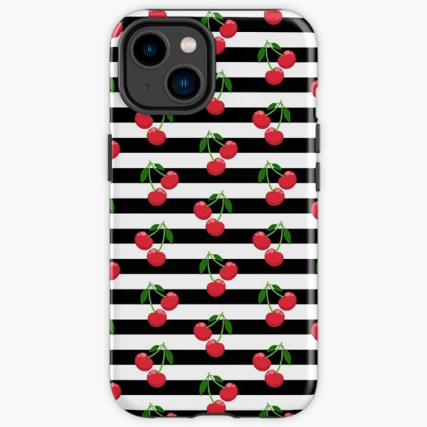Cherries and Stripes iPhone Tough Case