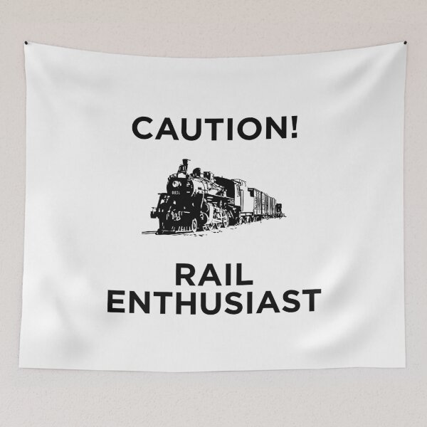 Item preview, Caution! Rail Enthusiast  designed and sold by ExplosiveA.